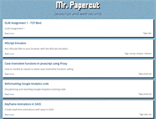 Tablet Screenshot of mrpapercut.com